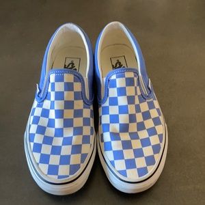 Vans classic checkered slip ons.